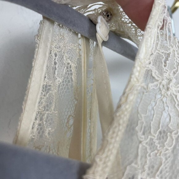 Cupcakes And Cashmere Woman’s Ivory Lace Tank Shift Dress Lined Size Small - Picture 8 of 8